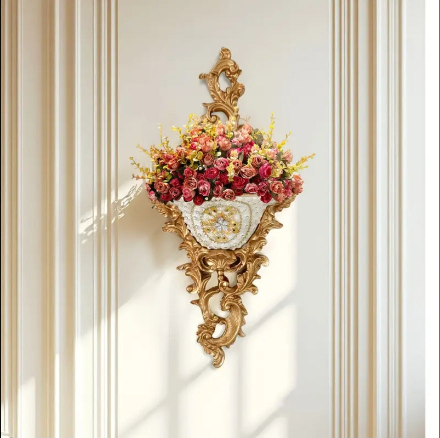 Wall Mount Flower Vase - White