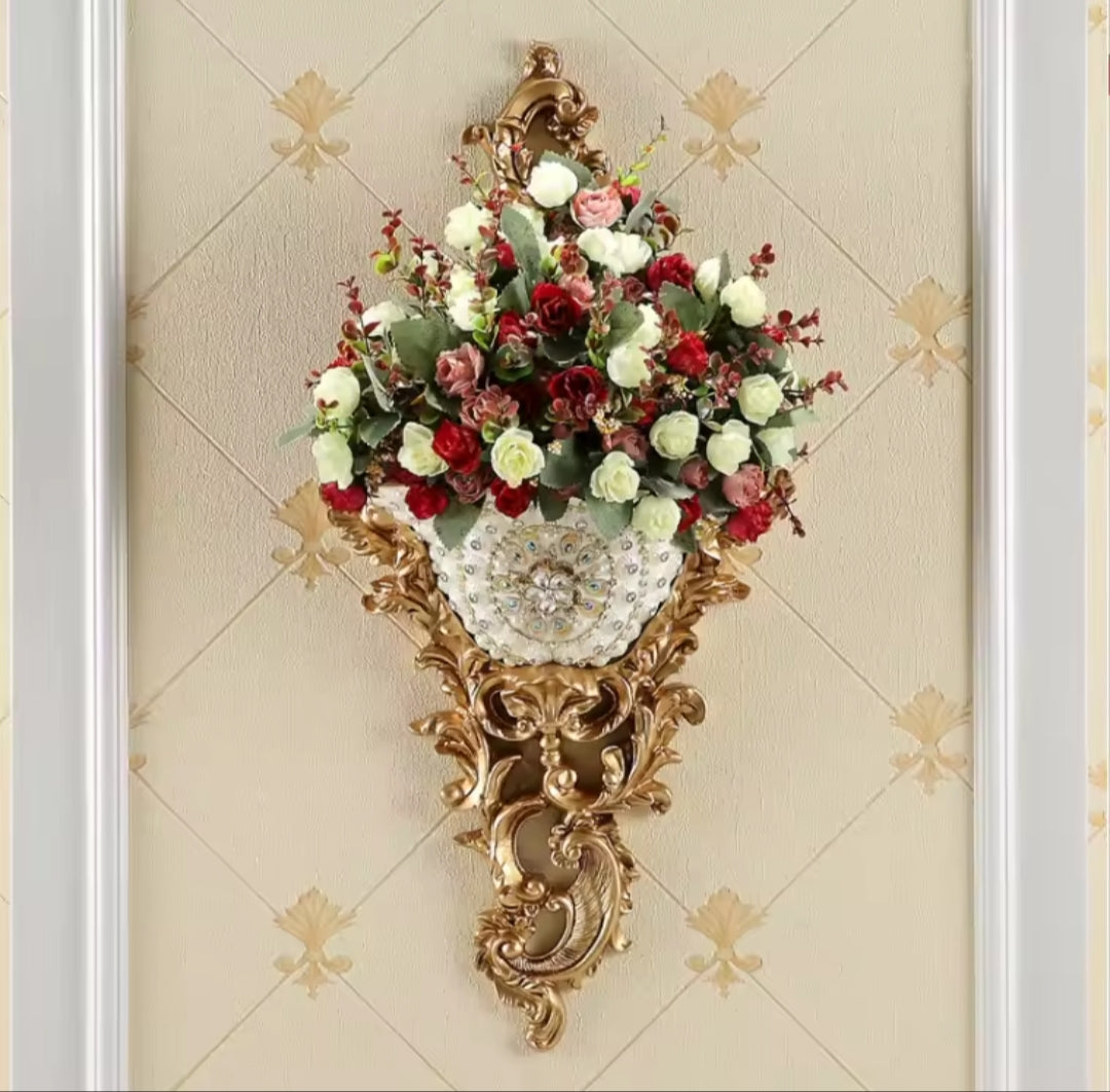 Wall Mount Flower Vase - White