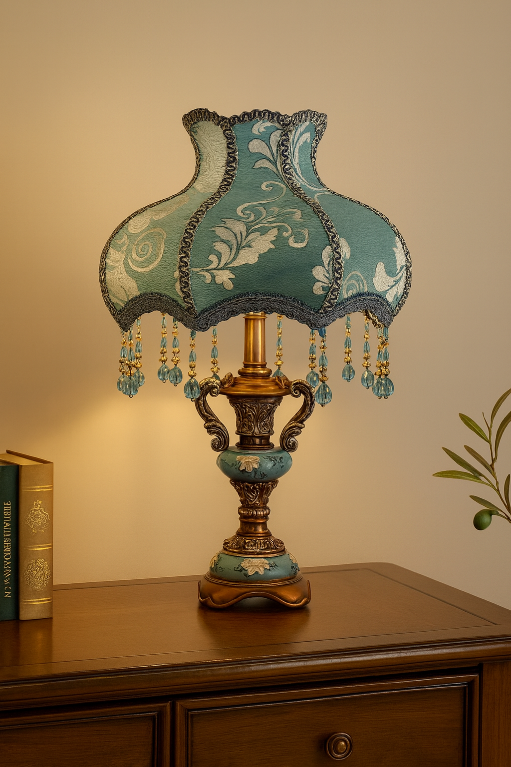Vintage Lamp - Blue