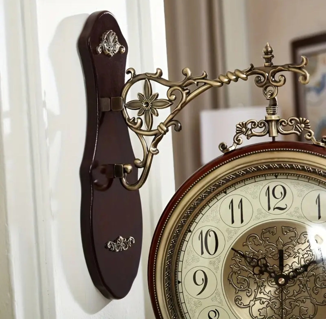 Wall Mount Vintage Double-Sided Clock
