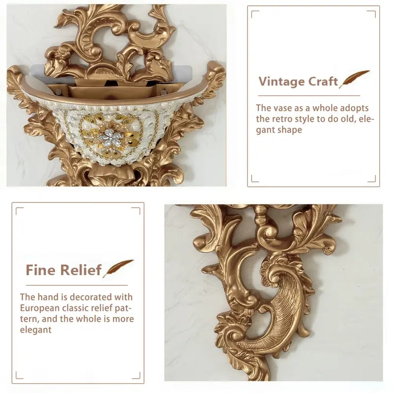 Wall Mount Flower Vase - White