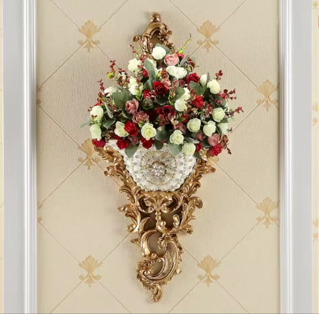 Wall Mount Flower Vase - White
