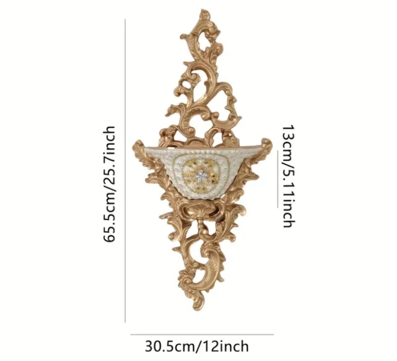 Wall Mount Flower Vase - White